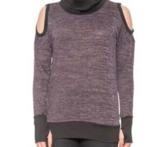 NWT! RBX Purple Cold Shoulder Long Sleeve Wicking Cowl Neck Size Medium